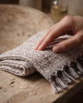 The Haven Waffle Towel | Earthy Taupe & Ivory