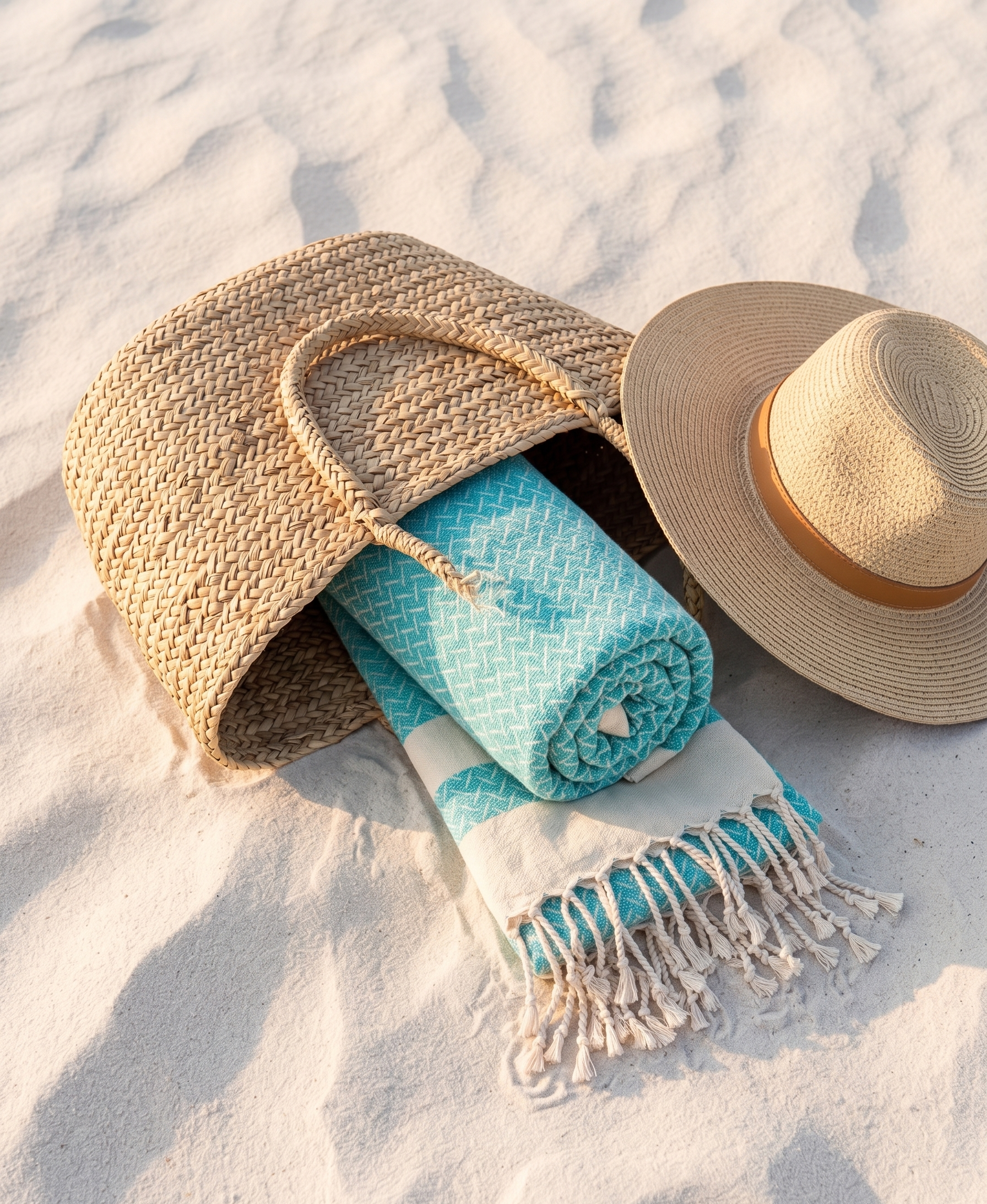 The RIVIERA Jacquard Peshtemal | Aegean Teal & Ivory